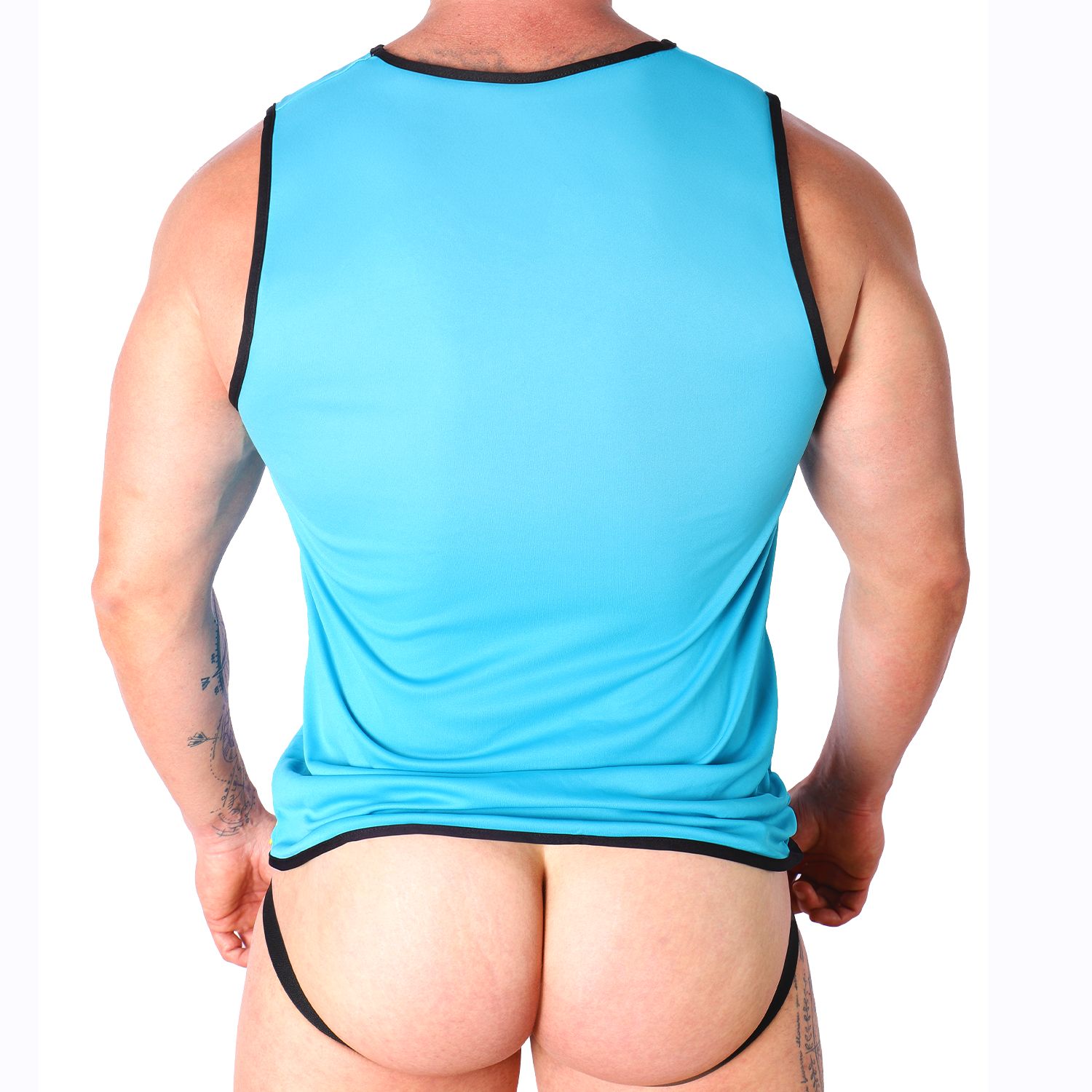 Camiseta Deportiva Lycra Azul – Poder, estilo y rendimiento.