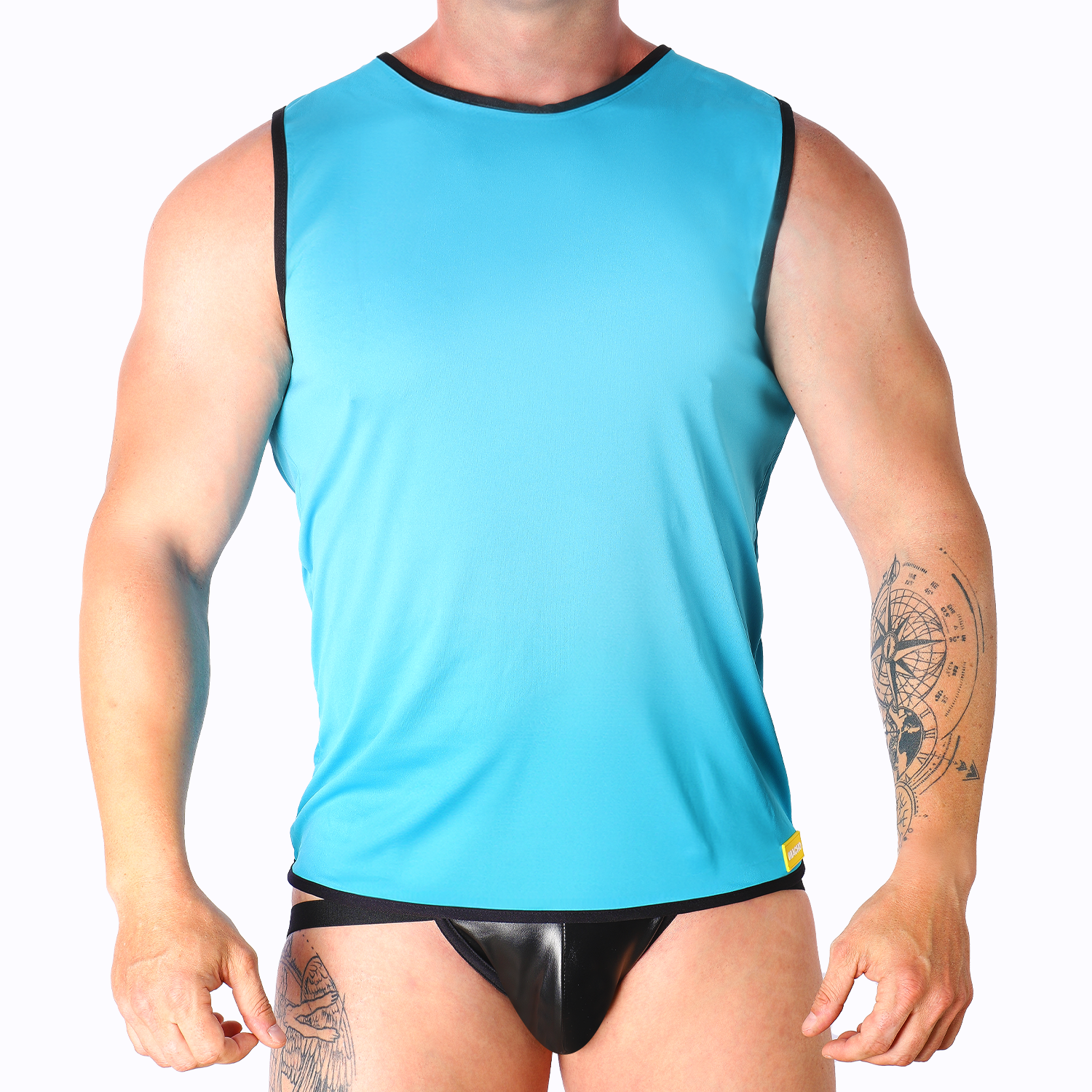 Camiseta Deportiva Lycra Azul – Poder, estilo y rendimiento.