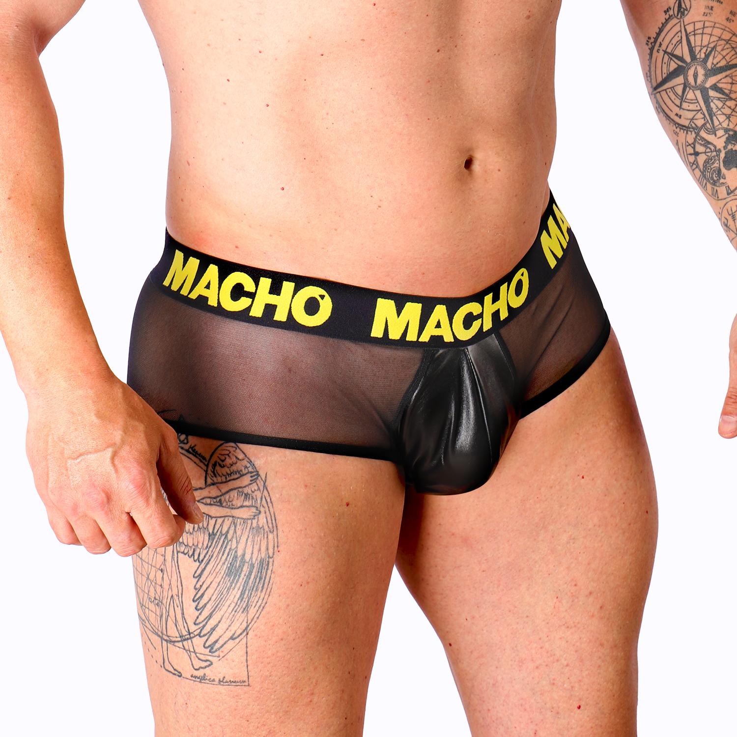 Slip Transparente Amarillo MACHO – Brilla, Atrévete y Roba Miradas