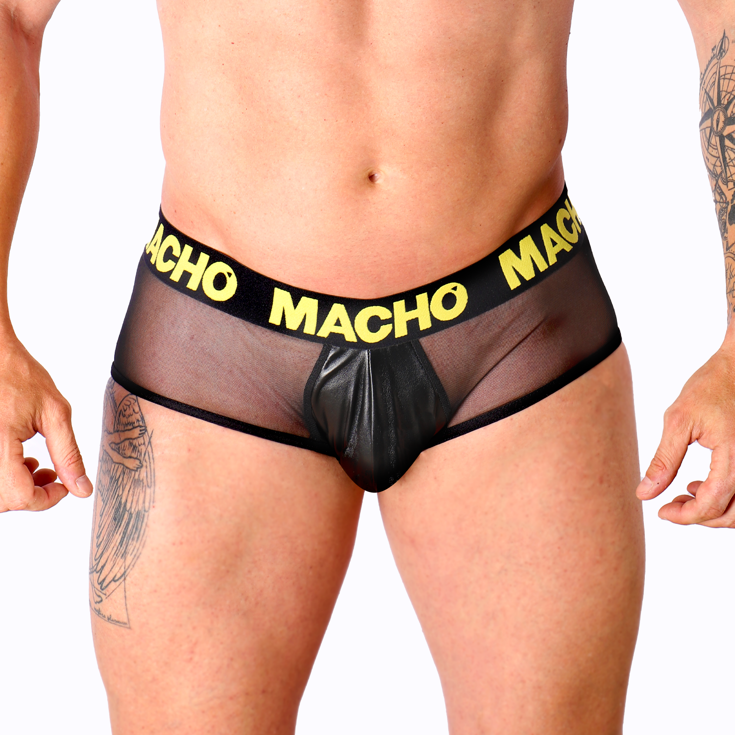 Slip Transparente Amarillo MACHO – Brilla, Atrévete y Roba Miradas