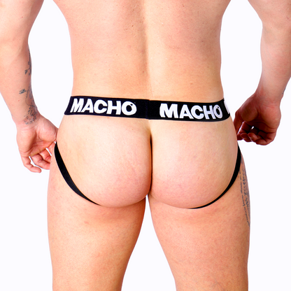 Jockstrap Gris Beige Cuero de MACHO – Domina con estilo