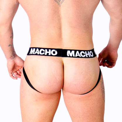 Jockstrap Cuero Negro de MACHO - Sensualidad y Dominio