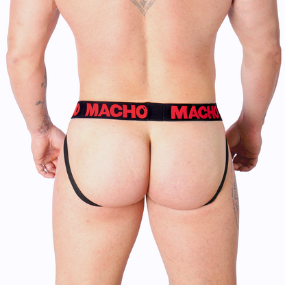 Jockstrap Lycra de Rejilla Negro y Rojo – El estilo y la sujeción no son opcionales