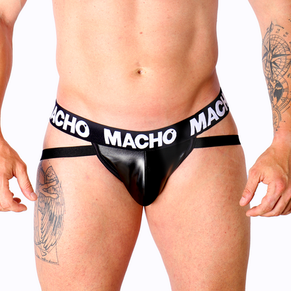 Jockstrap Cuero Negro de MACHO - Sensualidad y Dominio